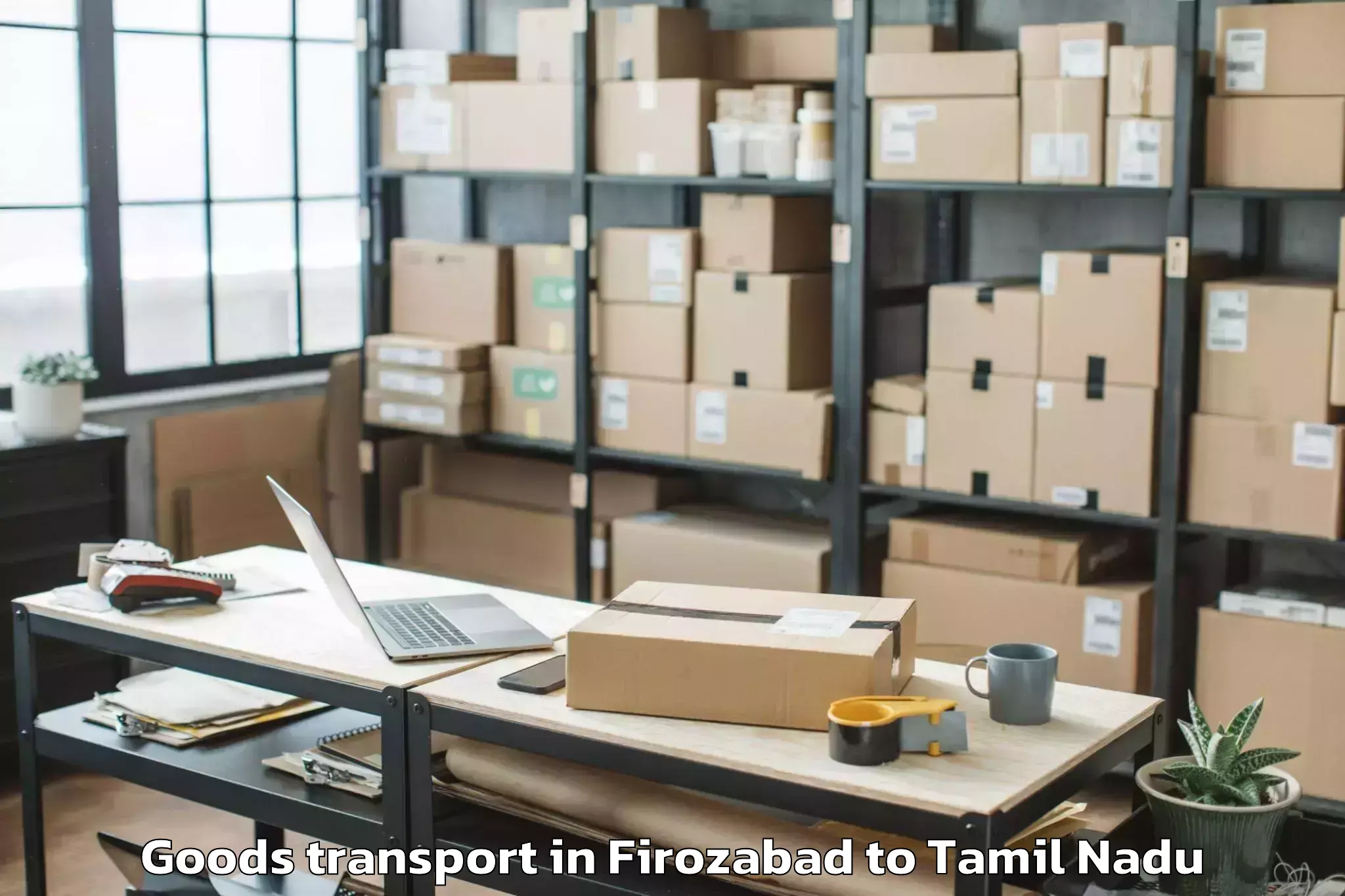 Reliable Firozabad to Tamil University Thanjavur Goods Transport